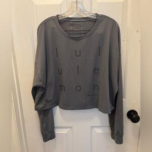 🍋 LIKE NEW Lululemon Muscle Love Long Sleeve Shirt in Asphalt Grey - Sz 14 (?)